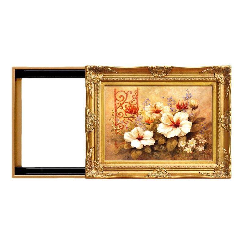 欧式电表箱推拉装饰画餐厅墙壁挂画总开关电源箱闸盒花卉静物油画,淘宝优惠券,粉丝福利购,淘宝优惠卷