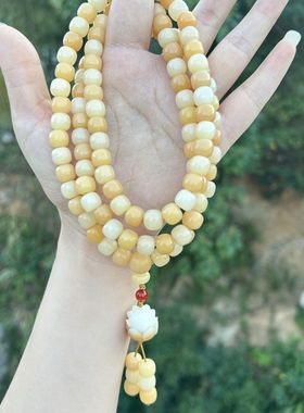 厂家直销天然风化菩提108颗念珠菩提雕刻吊坠文玩念珠佛珠