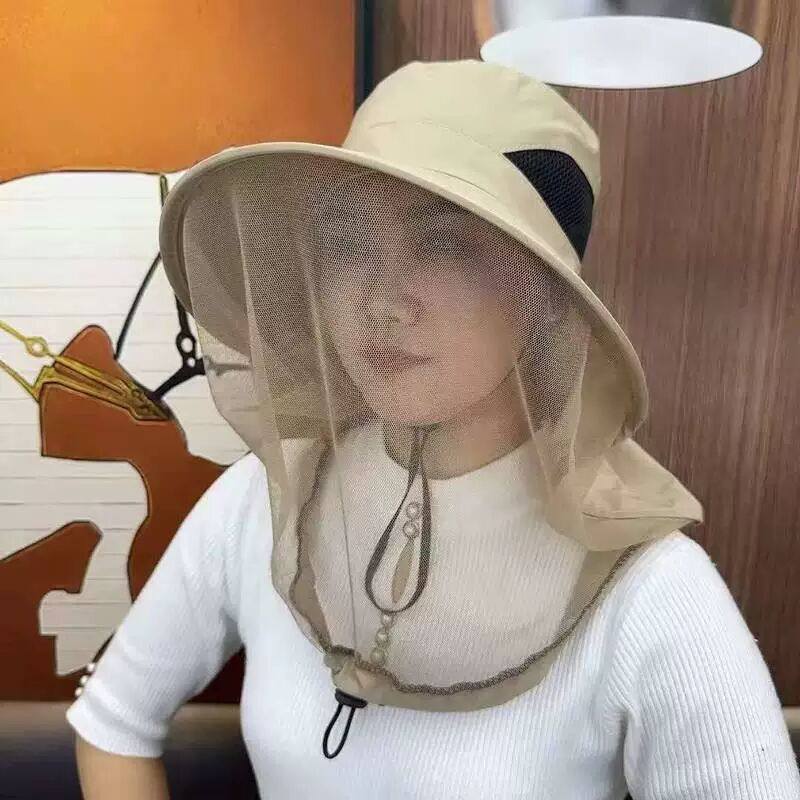 夏季户外防蚊帽男女钓鱼帽遮阳防晒帽透气网纱面罩夜钓防虫养蜂帽,淘宝优惠券,粉丝福利购,淘宝优惠卷