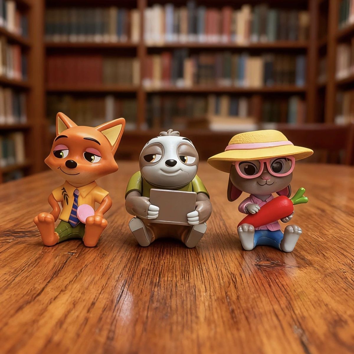 车载摆件肩靠肩疯狂动物城朱迪尼克汽车内中控台屏幕摆件装饰公仔 - 图2