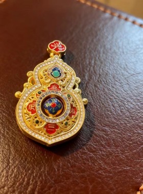 人生四美转钱葫芦吊坠三元报喜可转动大葫芦挂件