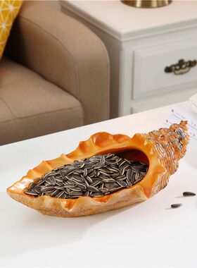 欧式零食盘干果盘陶瓷客厅奢华促销装饰品家居茶几糖果盘摆件家用