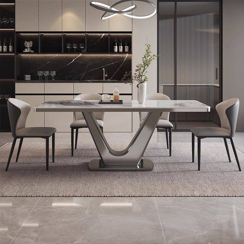 塞纳春天意式轻奢客厅小户型岩板餐桌餐椅现代简约长方形饭厅桌子,淘宝优惠券,粉丝福利购,淘宝优惠卷
