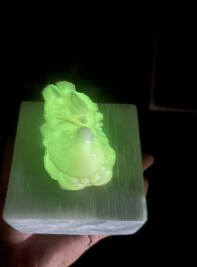 翠色夜光仿玉鸳鸯摆件感情姻缘桃花客厅家居玄关装饰品迷你礼品