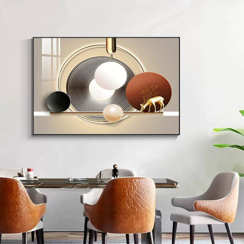 北欧轻奢餐厅装饰画现代简约饭厅单幅餐桌背景墙挂画高档客厅壁画,淘宝优惠券,粉丝福利购,淘宝优惠卷