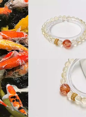 天然黄水晶石手串珠手链女高级感原创小众设计轻奢妈妈