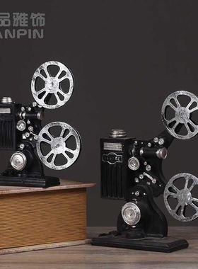 黑科技桌面摆件客厅摆件复古大气办公室书房电话机现代简约放映机