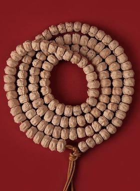 百香籽手串108颗雕刻直切顺纹文玩佛珠深坑双鬼脸柏香原籽厂家