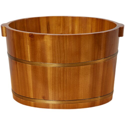 泡脚桶木质桶家用泡脚洗脚木桶过小腿洗脚桶木盆实木保温足浴桶洗 - 图3