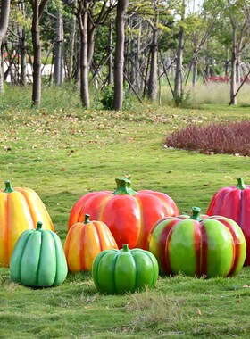 户外园林景观雕塑仿真南瓜摆件农场植物庭院花园小区草坪装饰小品