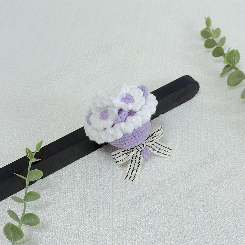 Handmade crocheted sunflower jewelry box Teacher's Day gift