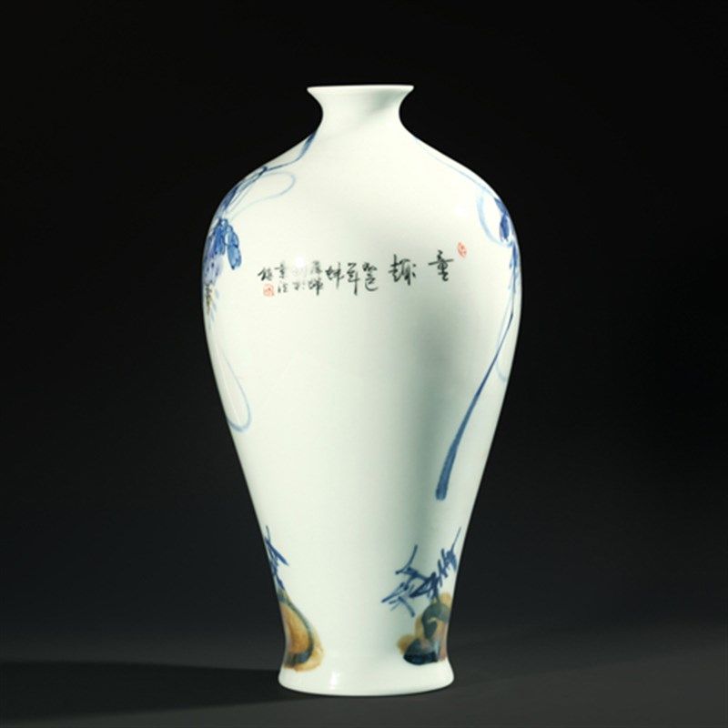 中号台面花瓶青花斗彩瓷器礼品中式家居玄关摆件适用多场景 适用,淘宝优惠券,粉丝福利购,淘宝优惠卷