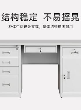 1.2m单人办公桌家用1.4米铁皮办公桌老板财务职员员工钢制办公桌