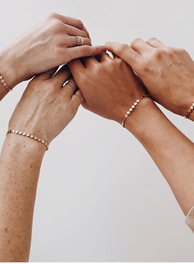 不锈钢手链女简约百搭手环