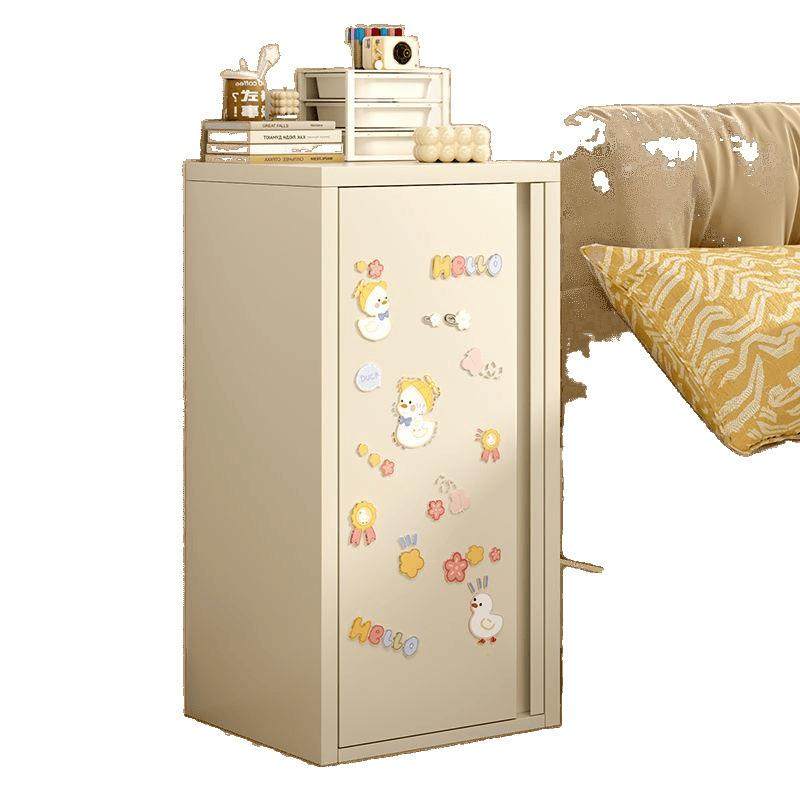 铁艺单门收纳柜奶油风客厅超窄夹缝柜多巴胺卧室床头柜钢制小柜子,淘宝优惠券,粉丝福利购,淘宝优惠卷