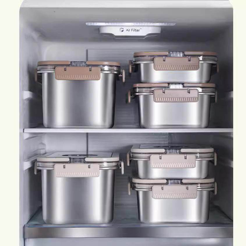 SUS304不锈钢材质保鲜盒冰箱收纳可手提多用野营盒配菜家用盒套装,淘宝优惠券,粉丝福利购,淘宝优惠卷