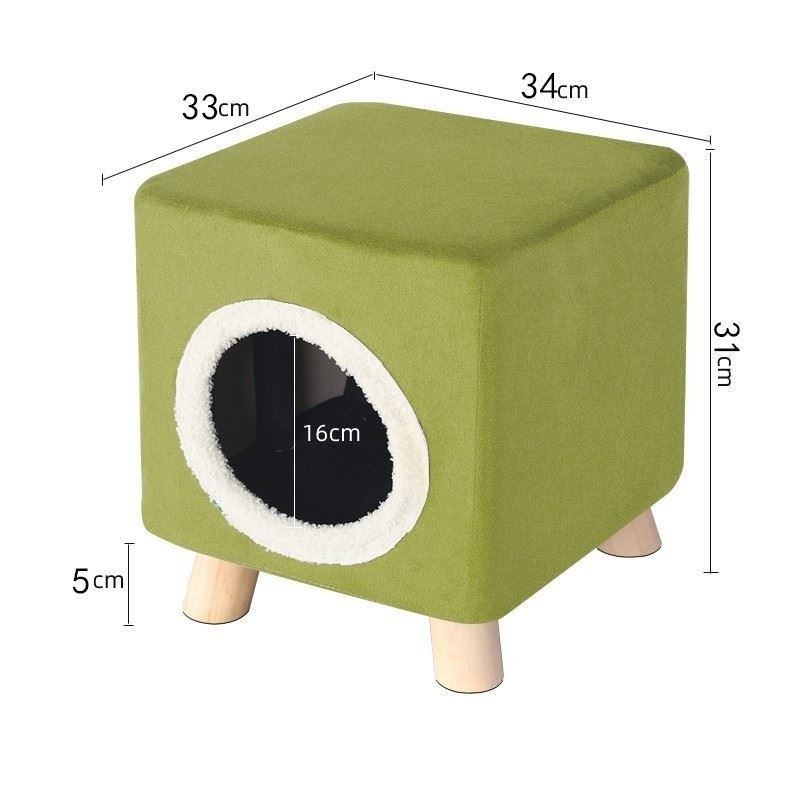 一窝两用款猫窝凳实木封闭式人猫共用凳子多猫家庭幼猫保暖封闭式,淘宝优惠券,粉丝福利购,淘宝优惠卷