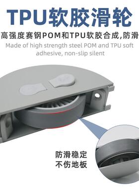 重型定向月牙轮书柜书桌移动桌平移底轮带刹车滑轮家具轮小床脚轮