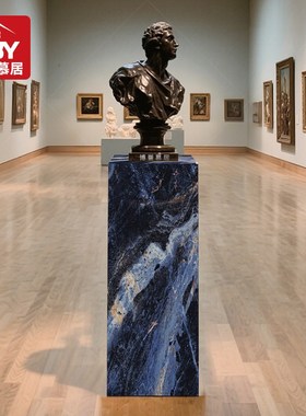 岩板立柱子大理石艺术底座展示摆台入户玄关增高落地式Y客厅花架