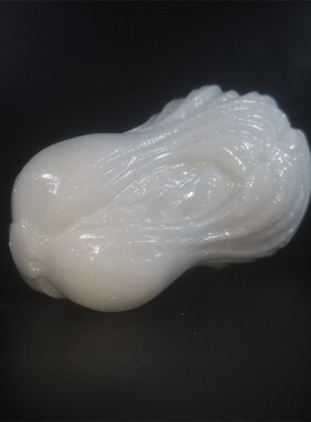办公桌面天然汉白玉如头百财厅意迷你小白菜小摆件客石招财手把件