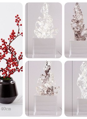 新中式圆形托盘水果盘玄关电视柜黑色收纳盘茶室T送礼摆件软装饰