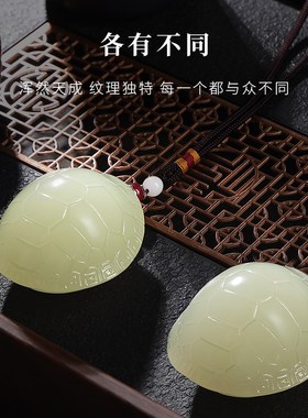 青玉龟壳富甲g天下手把件随身文玩创意桌面摆件男女玉石把玩件饰