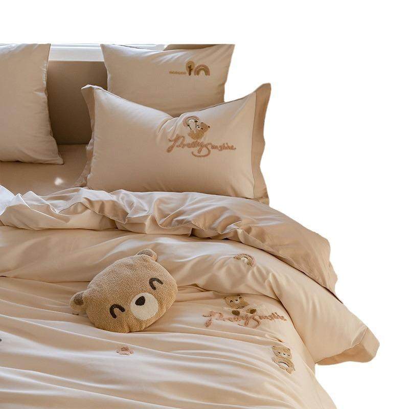 高端儿童A类100支全棉长绒棉四件套裸睡四季柔软卡通风三件套床品,淘宝优惠券,粉丝福利购,淘宝优惠卷