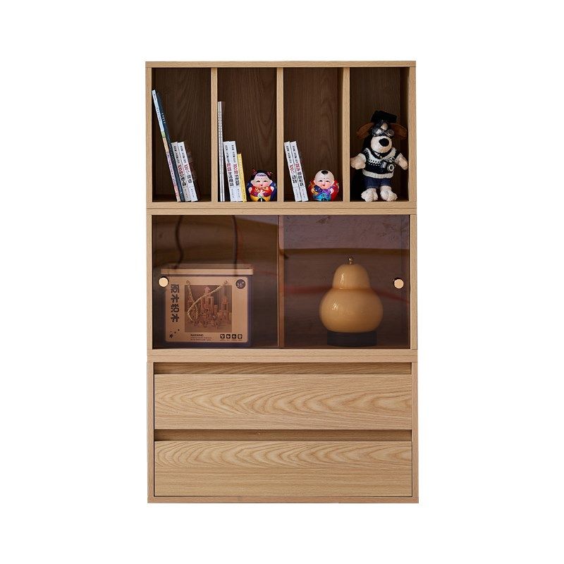 三又木家居书柜落地置物柜书架原木E风儿童储物柜推拉门阅读区多,淘宝优惠券,粉丝福利购,淘宝优惠卷