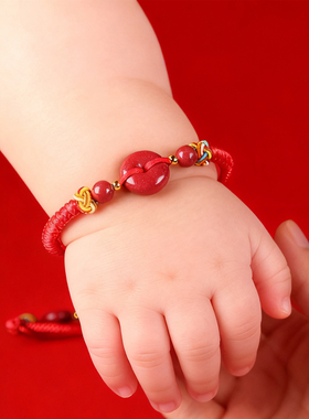 九华山防惊吓手链平安扣宝宝红绳儿童款手绳平安吉祥压惊护身符