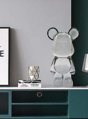 暴力熊摆件客厅酒柜电视柜子家居流体熊装饰品轻奢高档摆设爱心熊