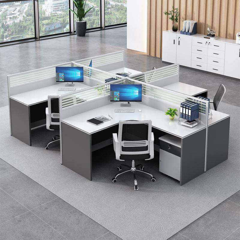工位办公桌简约现代职员电脑卡座办公室桌椅组合屏风卡位六四人位,淘宝优惠券,粉丝福利购,淘宝优惠卷