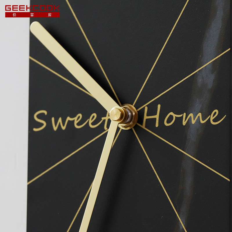 简约轻奢大理石纹岩板挂钟:可可托海2.0 摇摆静音装饰钟表新品 - 图2