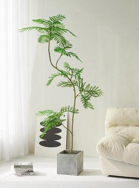 新款蓝花楹仿真绿植落地盆栽仿生植物摆件室内客厅沙发旁装饰树