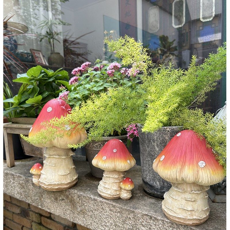 别墅花园林户外树脂蘑菇草坪装饰品庭院幼儿园景观工艺园艺杂摆件,淘宝优惠券,粉丝福利购,淘宝优惠卷