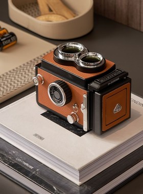 中古风复古摄影道具摆件相机装饰品亚克力防尘罩家居样板间高级感