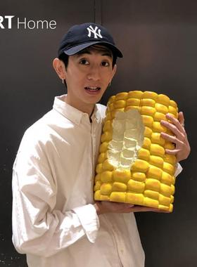 现货包邮同款玉米凳潮流家居汉堡凳子椅子玉米棒摆件树脂矮凳装饰