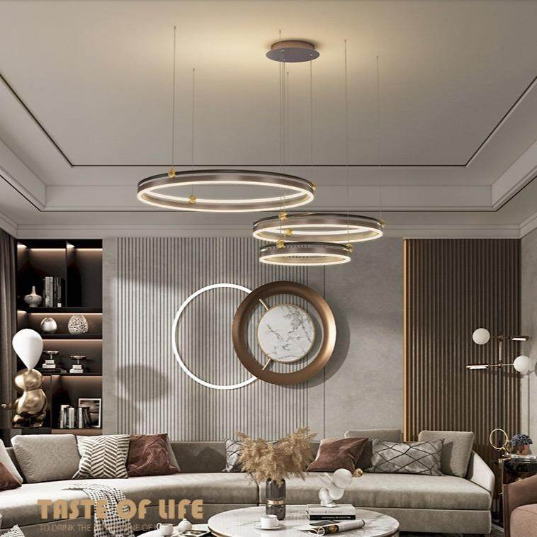 中山灯具新款客厅灯主灯吊灯led圆形餐厅灯现代轻奢创意艺术灯,淘宝优惠券,粉丝福利购,淘宝优惠卷