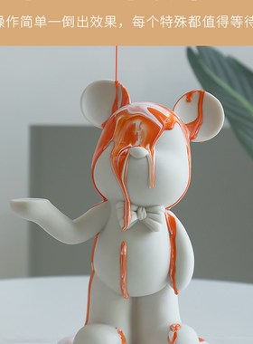 手工diy流体暴力熊收纳摆件客厅家居装饰品树脂网红创意自制礼物