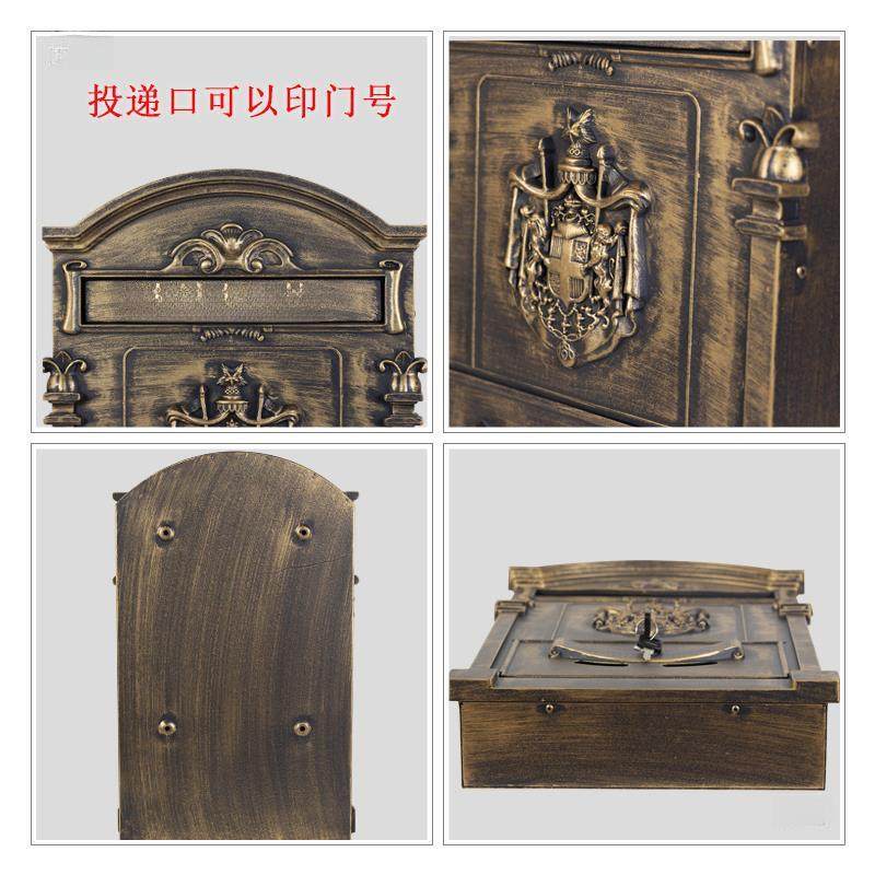 欧式别墅门口信箱壁挂墙式室外户复古室外带锁钥匙创意信报箱邮筒,淘宝优惠券,粉丝福利购,淘宝优惠卷