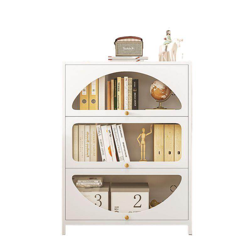 玻璃门钢制防尘斗柜储物柜奶油风落地多层书柜家用儿童书房收纳柜,淘宝优惠券,粉丝福利购,淘宝优惠卷