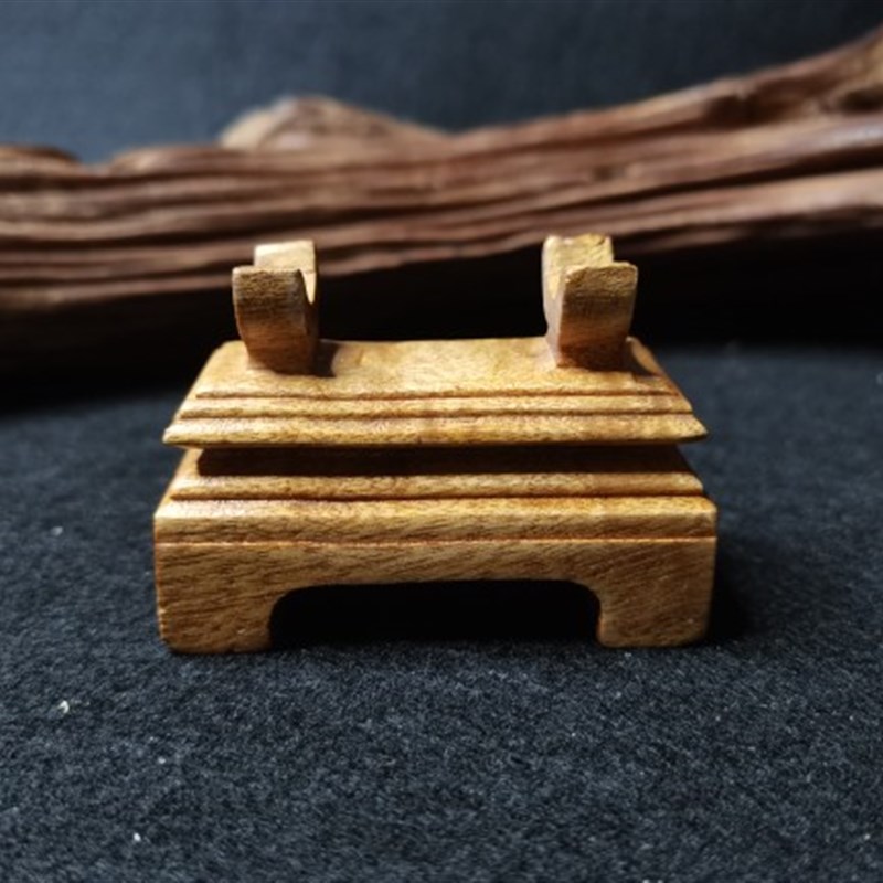 金丝楠木天珠供架天然原木整D木雕刻无胶水无染色无钉子 - 图0