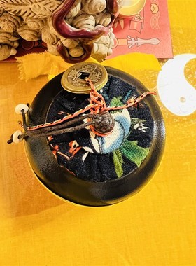 十二药精乔迁暖居礼物中式客厅磁场F净化创意陶瓷门对门补角摆件