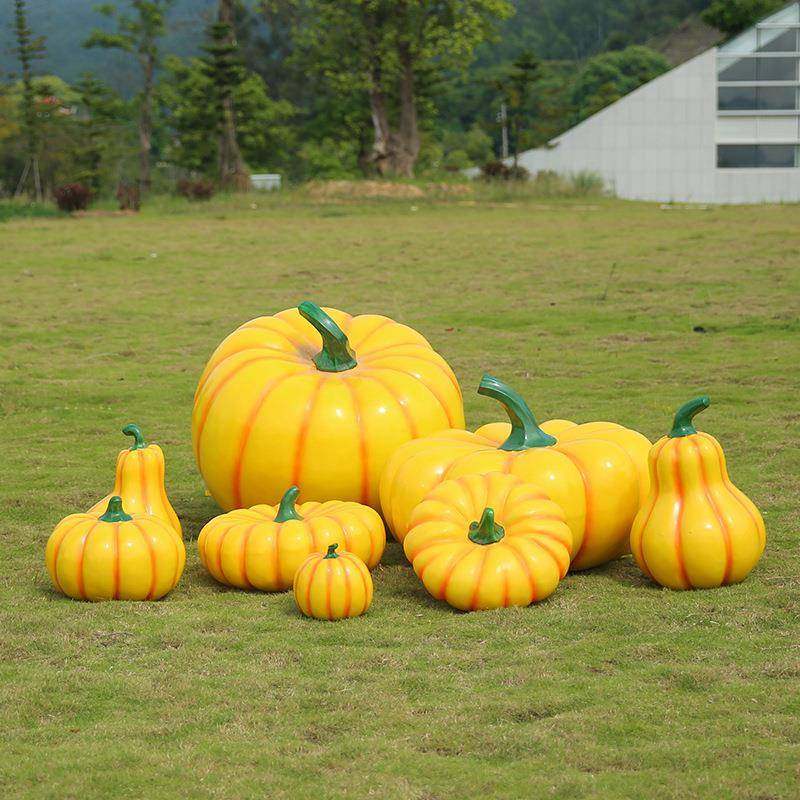 仿真南瓜摆件花园农家乐户外园林景观装饰水果蔬菜玻璃钢组合雕塑,淘宝优惠券,粉丝福利购,淘宝优惠卷