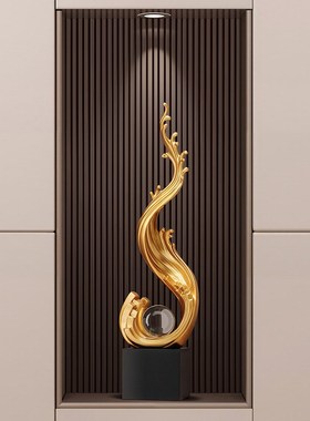 风生水起入户玄关摆件壁龛轻奢高档客厅电视柜工艺礼品摆饰落地乔