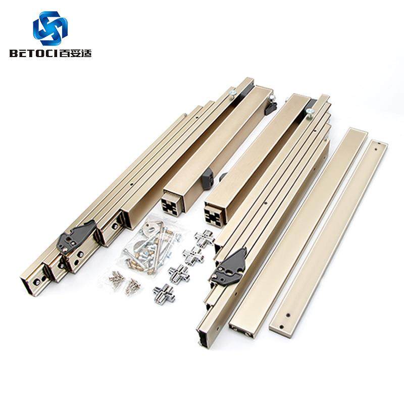 平推折叠餐桌滑轨多功能带脚隐藏式餐台抽屉可伸缩轨道五金配件,淘宝优惠券,粉丝福利购,淘宝优惠卷