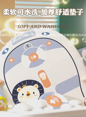 婴幼儿脚踏钢琴多功能健身架手推车宝宝脚踩音乐玩具二合一学步车