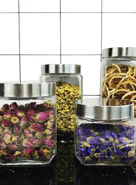 样板房间厨房软装摆件售楼展厅橱柜玻璃密封罐装饰品创意摆设轻奢