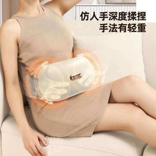 多功能砭石揉腹仪电动腹部按摩器腰腹部按摩加热家用便携按摩仪 - 图2