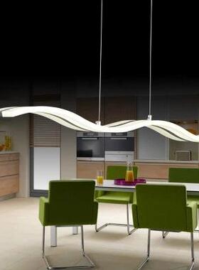 后现代吊灯创意S形灯饰LED现代简约餐吊灯吧台餐厅灯书房灯具