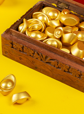 金元宝摆件实心仿真招财桌面摆设树脂家居装饰品客厅办公室礼物